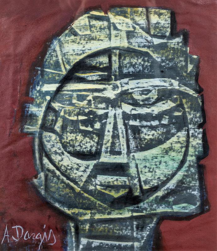 Alfonsas Dargis Lithuania Lithuanian: Alfonsas Dargis (1909-1996)Veidas1980, drb., misri technika, 31,2 x 27,3Sign. AK: A. Dargis