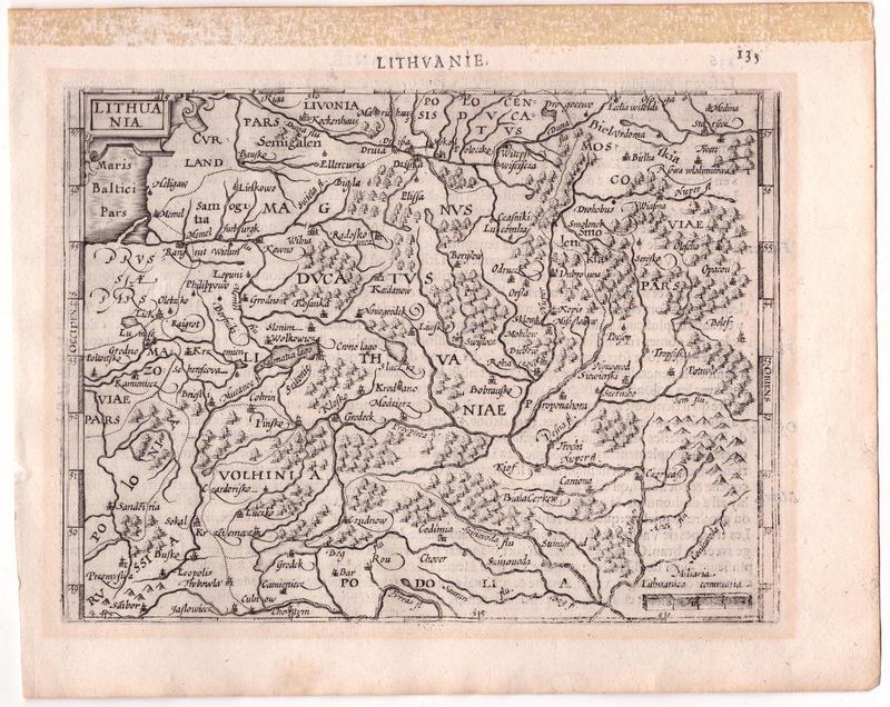Hondius Map of the Grand Duchy of Lithuania, 1613 (1 of 1)