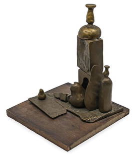 Samuel Bak Still life: Samuel Bak (g. 1933)Still lifeXX a. 8-9 decate , Polished bronze, gold colored patina, 28 x 22,5 x 18Sign., BAK / 2/80Keywords: Lithuanian Lithuania