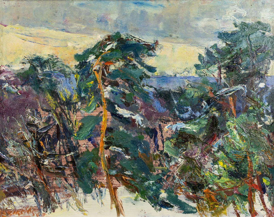 V. Gurskis Ziema netoli juros: Valdas Antanas Gurskis (g. 1936) Ziema netoli juros 1992, kart., al., 39,3 x 50,3 Sign. AK: Gurskis 92 Keywords: Lithuania Lithuanian
