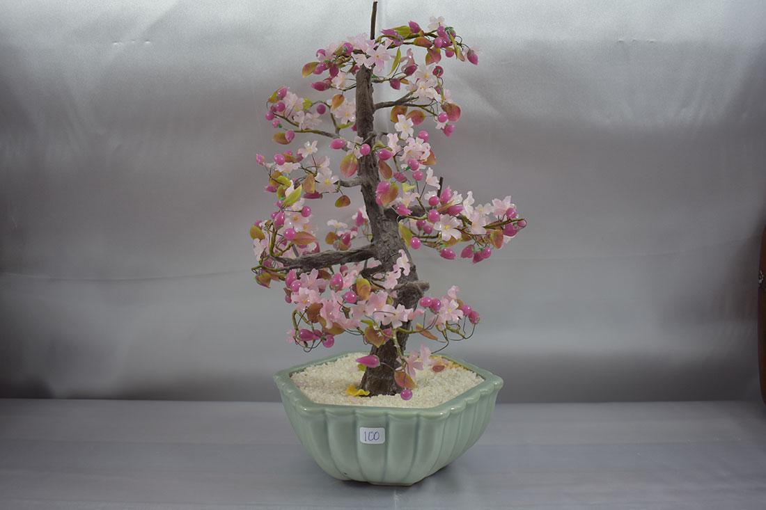 A Fine Pink Floral Asian Bonsai Tree (1 of 6)