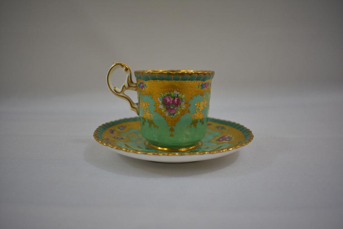 Copeland Spode for Tiffany Teacup and Saucer: Copeland Spode for Tiffany measures 2 1/4"cup, 4 1/2"saucer