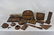 Complete Arts & Crafts 16 PC Desk Set Copper & Silver