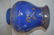 Antique Chinese Monochrome Gilt Jar Power Blue - 8