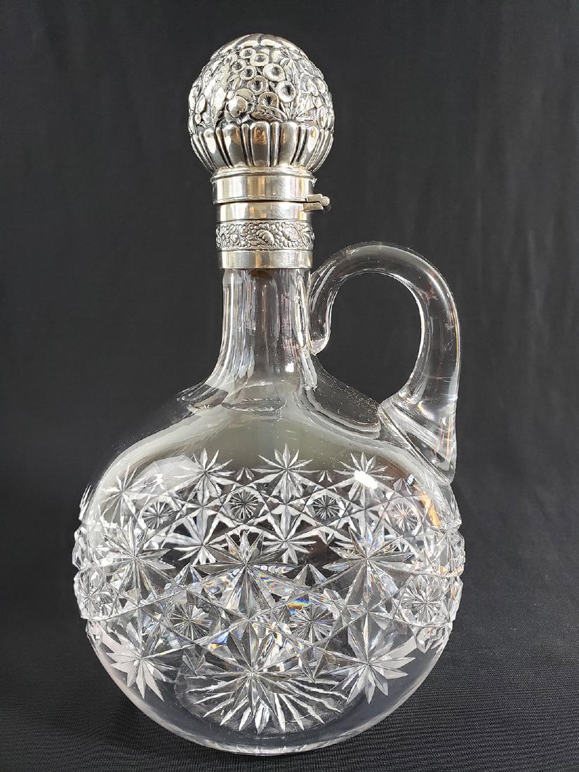 A Fine J Hoare Cut Glass Gorham Silver Decanter (1 of 12)
