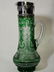 Stevens & Williams Green Cut To Clear Cut Glass Pitcher - 10