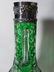 Stevens & Williams Green Cut To Clear Cut Glass Pitcher - 12