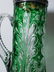 Stevens & Williams Green Cut To Clear Cut Glass Pitcher - 16