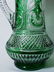 Stevens & Williams Green Cut To Clear Cut Glass Pitcher - 17