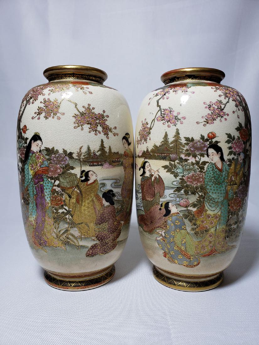 Pair Of Fine Signed Japanese Vases 19th Century (1 of 16)