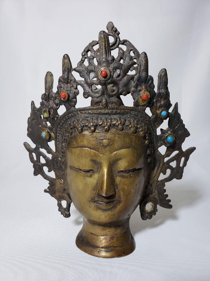 Vintage Bronze Buddha Head (1 of 11)