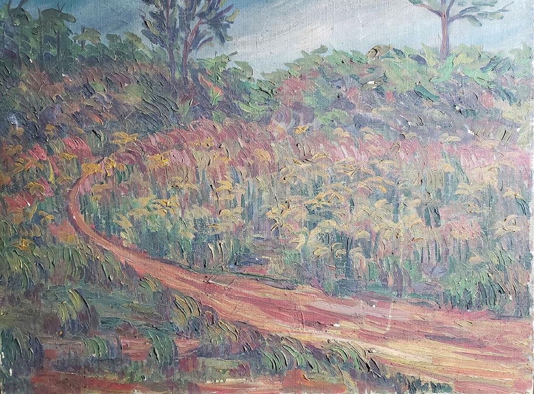 Antique Impressionist Landscape Signed Tanku (1 of 20)