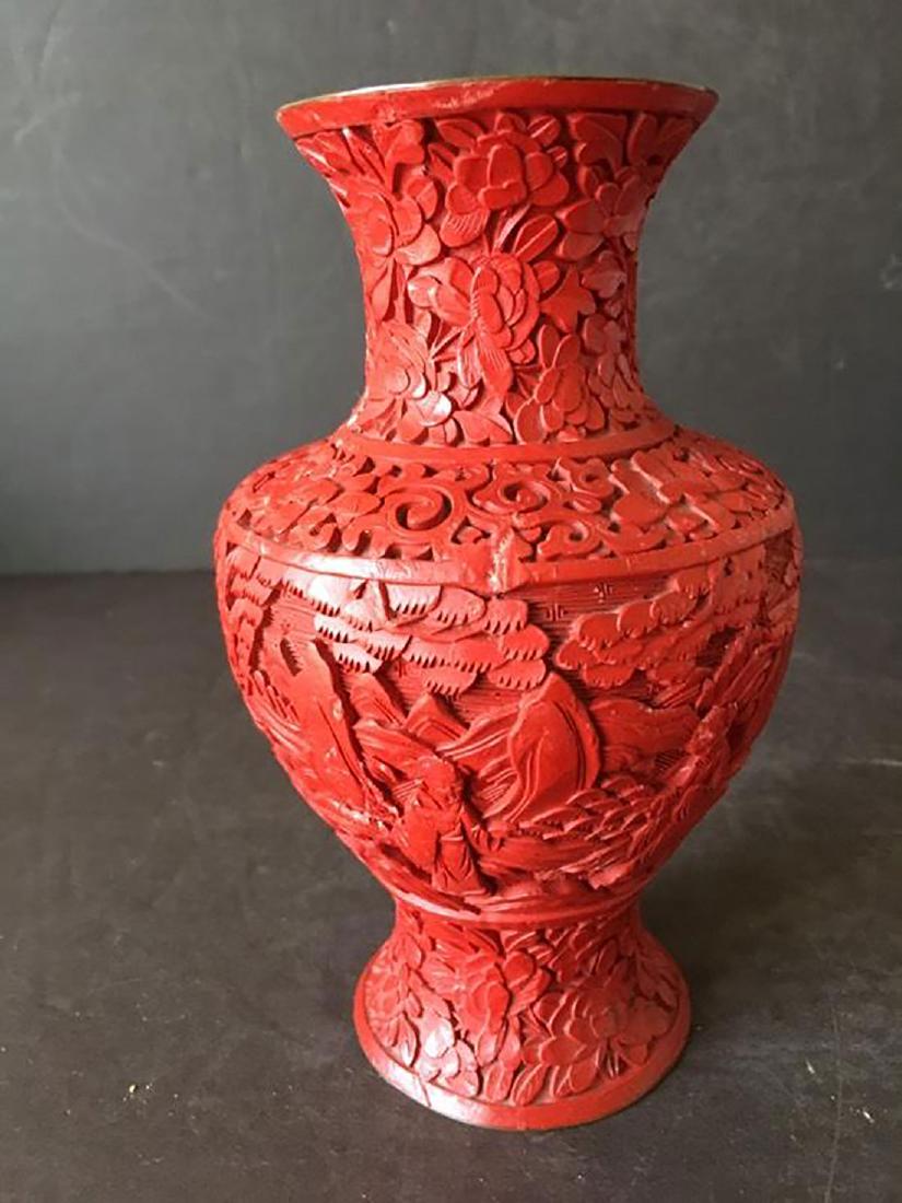 Antique Chinese Cinnabar Vase