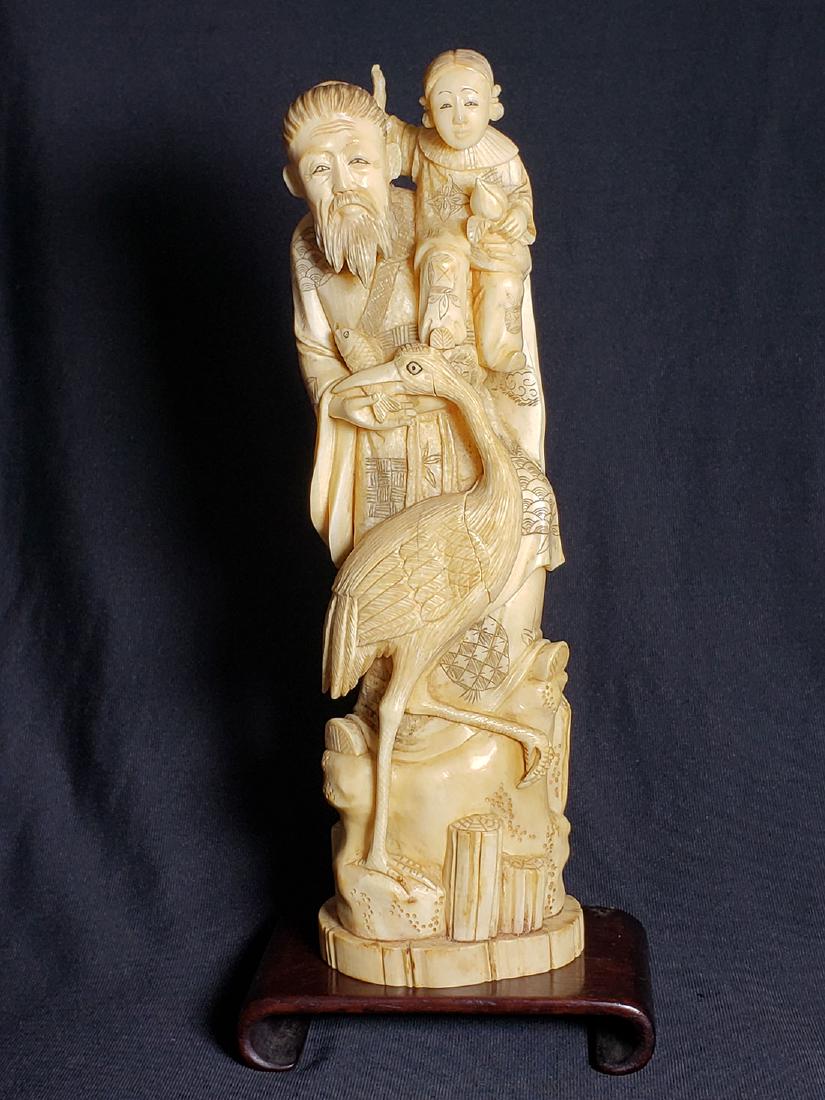 Large Antique Oriental Figure Signed 19th Century (1 of 20)