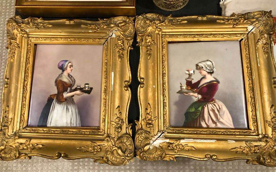 2 Antique German Berlin School Porcelain Chocolate Girl (1 of 15)