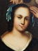 Antique Old Master Oil Painting Women W/ Dog on Tin - 11