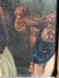 Antique Old Master Oil Painting Women W/ Dog on Tin - 13