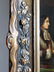Antique Old Master Oil Painting Women W/ Dog on Tin - 14