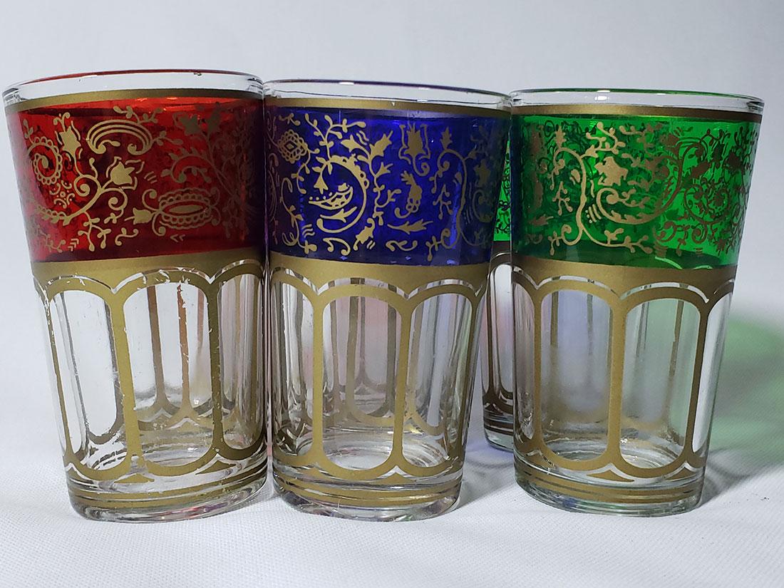 Set of 6 Bohemian double shot glasses (1 of 5)