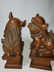 A fine pr of Chinese boxwood foo dogs ca 1900-30 - 16