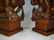 A fine pr of Chinese boxwood foo dogs ca 1900-30 - 2