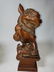 A fine pr of Chinese boxwood foo dogs ca 1900-30 - 6