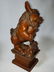 A fine pr of Chinese boxwood foo dogs ca 1900-30 - 7