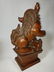 A fine pr of Chinese boxwood foo dogs ca 1900-30 - 8