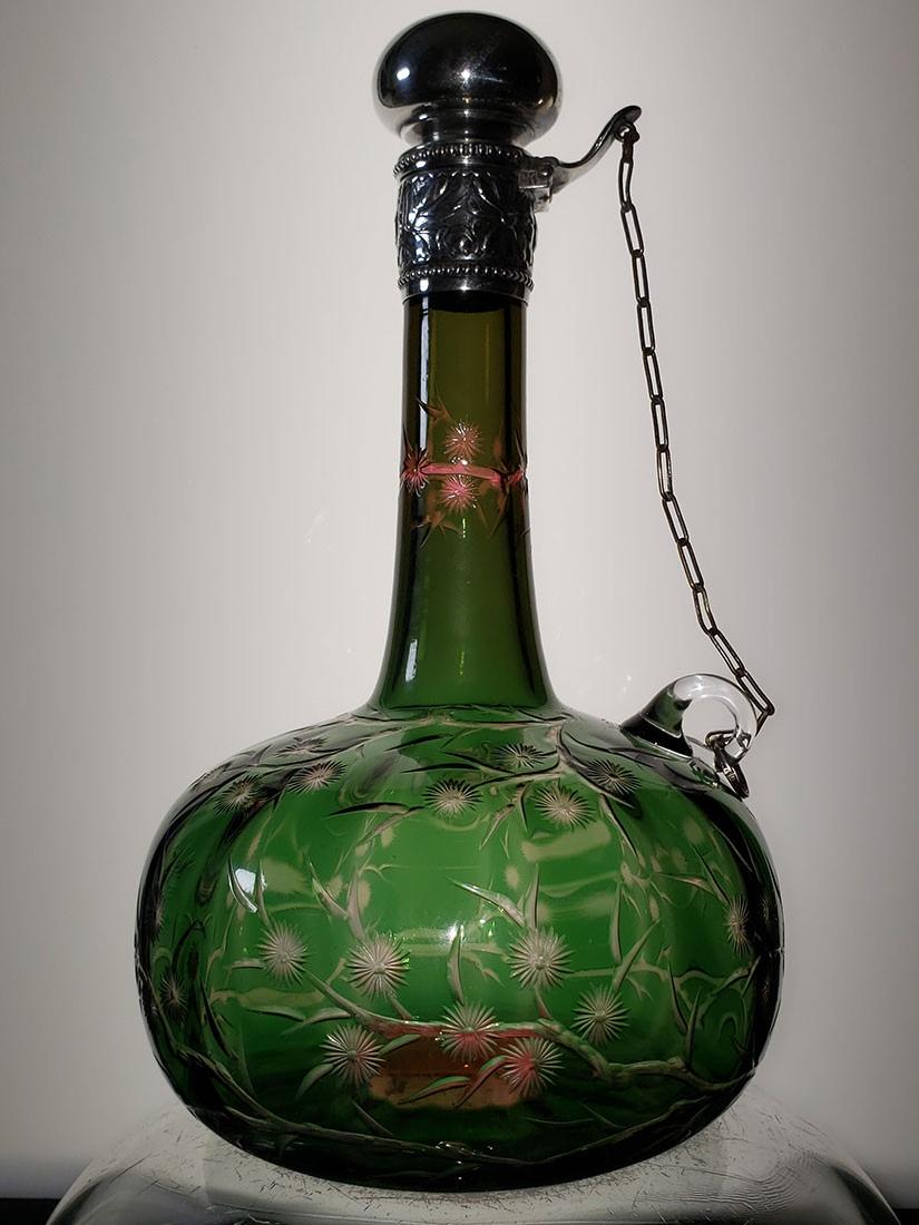 ABP 2 color cut glass chain decanter Stevens & Williams (1 of 20)