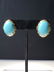 Pr of 14 K gold Persian gem turquoise earrings - 2