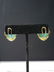 Pr of 14 K gold Persian gem turquoise earrings - 3
