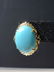 Pr of 14 K gold Persian gem turquoise earrings - 6