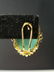Pr of 14 K gold Persian gem turquoise earrings - 7