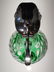 American Brilliant Period green cut to clear ewer - 11