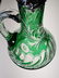 American Brilliant Period green cut to clear ewer - 19