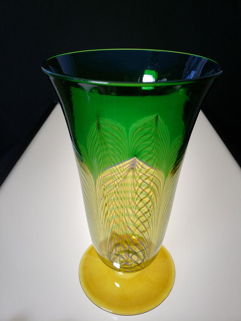 A fine Durand pulled feather parfait art glass (1 of 10)