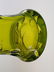 American Brilliant Period Baccarat green to clear vase - 11
