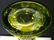 American Brilliant Period Baccarat green to clear vase - 12