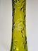 American Brilliant Period Baccarat green to clear vase - 17