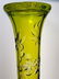 American Brilliant Period Baccarat green to clear vase - 18