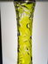 American Brilliant Period Baccarat green to clear vase - 20