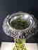 American Brilliant Period Baccarat green to clear vase - 8