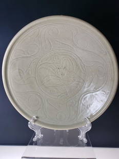 Early Chinese glazed celadon bowl Song Dynasty?: Early Chinese glazed celadon bowl Song Dynasty? Measures 10" x 2 3/4"