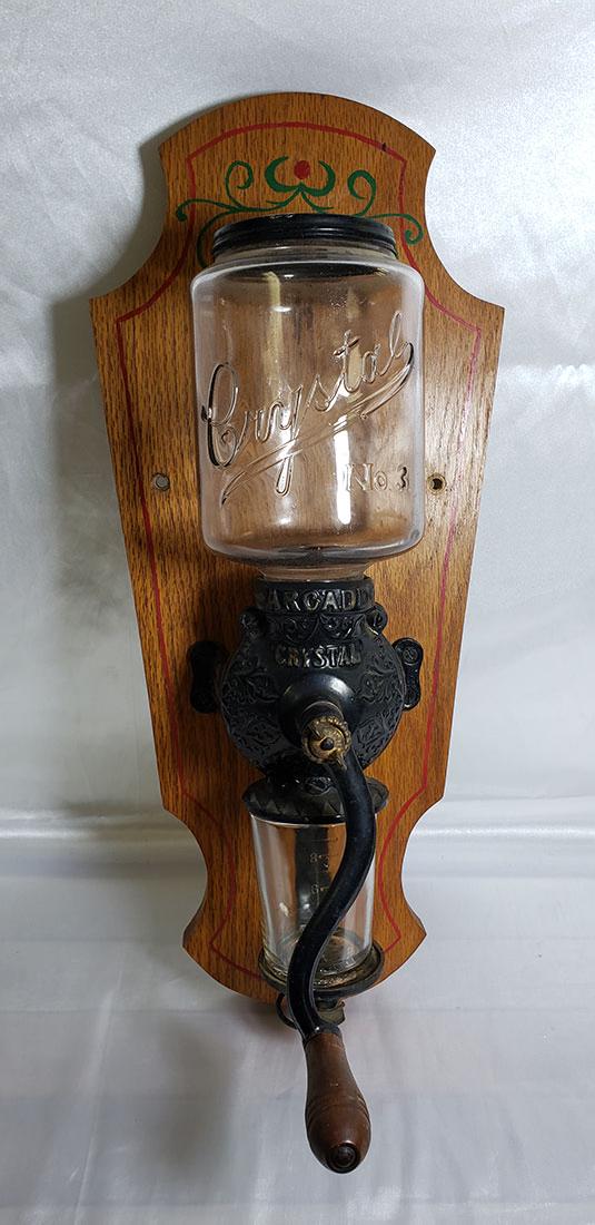 Antique Arcade crystal coffee grinder #3: Antique Arcade crystal coffee grinder #3.