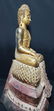 Lg Antique Gilt Bronze Polychrome Temple Buddha 19 C - 18