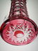 American Brilliant Pd cranberry cut to clear pitcher - 12