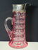 American Brilliant Pd cranberry cut to clear pitcher - 19