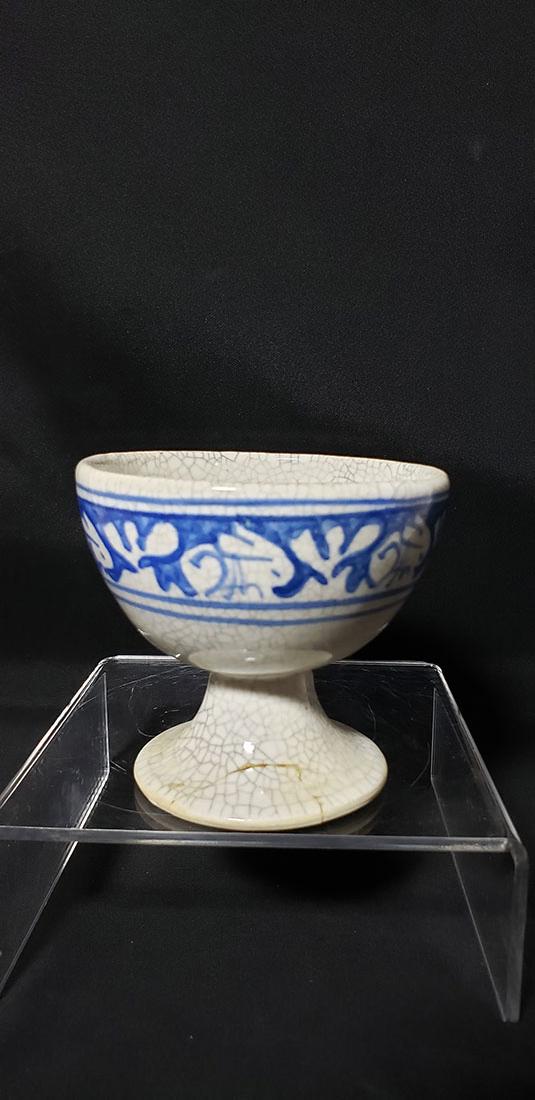 Dedham Double Egg Cup w/Two Ear Rabbit: Dedham Double Egg Cup w/Two Ear Rabbit 3" t (small repair)