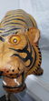 Large Vintage Tiger Leather Over Wood - 17