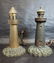Arts & Crafts Bronze Lighthouse Lamps